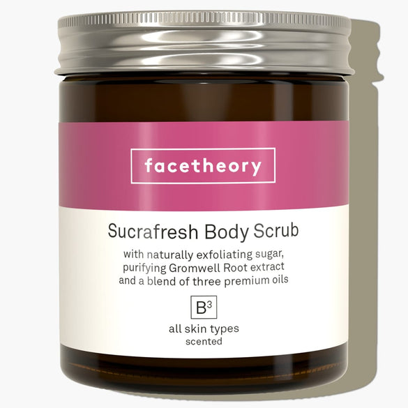 Sucrafresh Body Scrub B3 mit natürlichem Zuckerpeeling, reinigendem Gromwell-Wurzel-Extrakt und einer Mischung aus fünf hochwertigen Ölen
