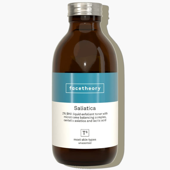 Saliatica 2 % BHA-Toner T6 mit 2 % Salicylsäure, einem Komplex zum Ausgleichen des Mikrobioms, Centella asiatica und Milchsäure